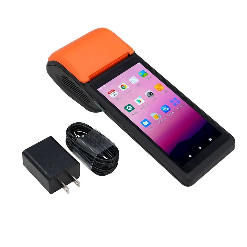 

Мобильное POS-терминальное устройство с ОС Android 11 Встроенный Bluetooth-принтер 58 мм Камера 2 МП для сканирования кода Портативный КПК Android