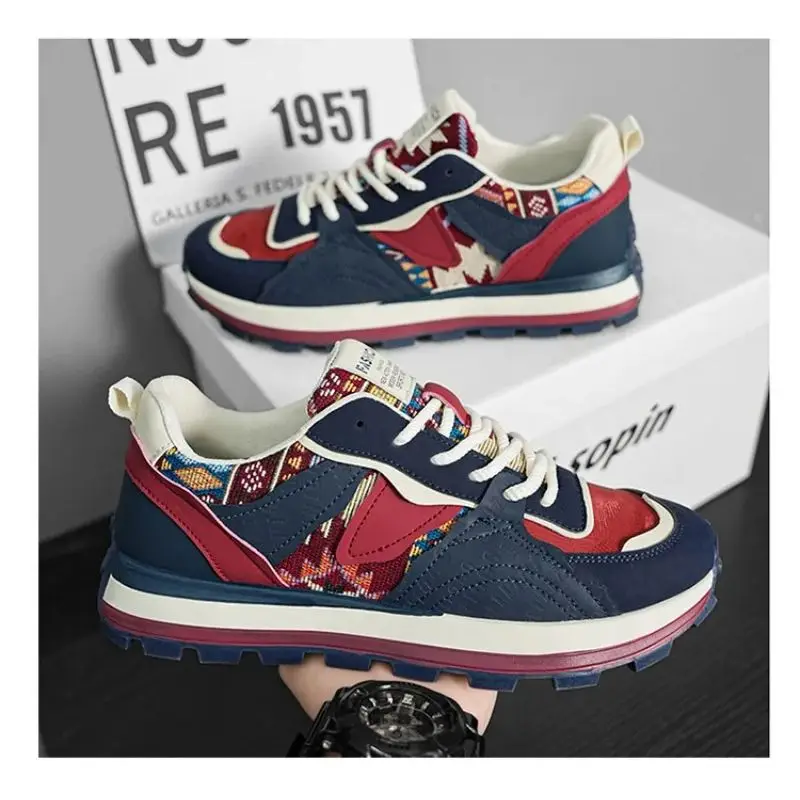 Trendy Men's Mesh Sports Shoes Spring Summer Casual Thick-Soled Height-Increasing Running Shoes for Young People