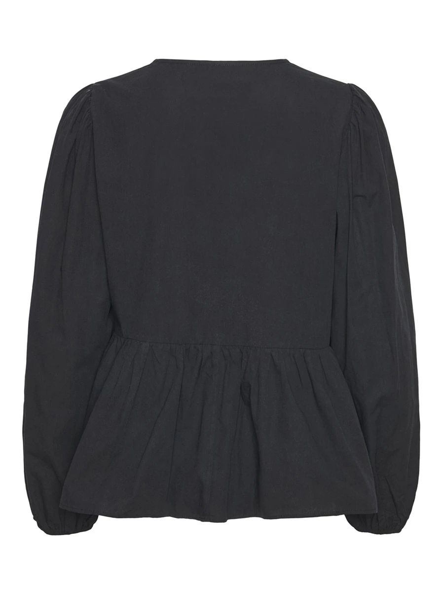 

Женская элегантная блузка с цветочным принтом и рюшами на рукавах и v-образным вырезом с завязкой спереди, весна-лето, повседневные топы для работы или выходных