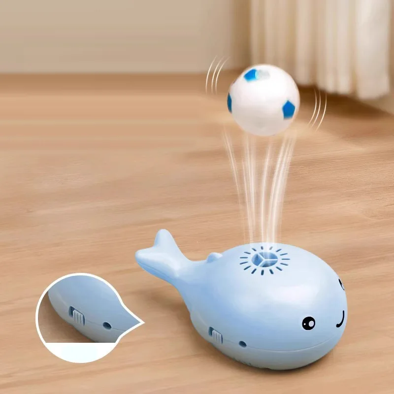 Electric Floating Ball Cat Toy - Whale - shaped, USB - powered, Dual - function Fan, Portable & 3C Certified Pet Toy