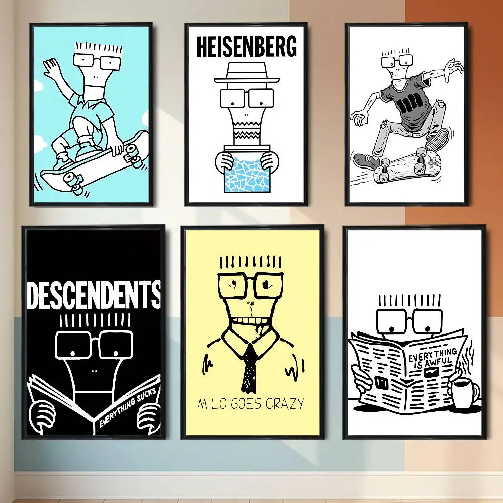 Retro Punk Style Milo Aukerman Descendents Poster Poster Paper Print Home Living Room Bedroom Entrance Bar Cafe