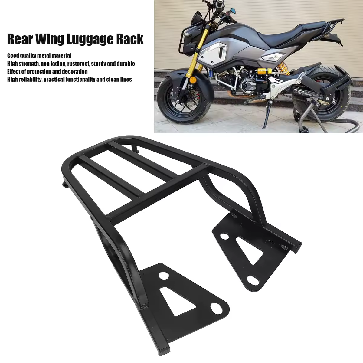 Portaequipajes trasero para motocicleta, estante de repuesto para Grom MSX125
