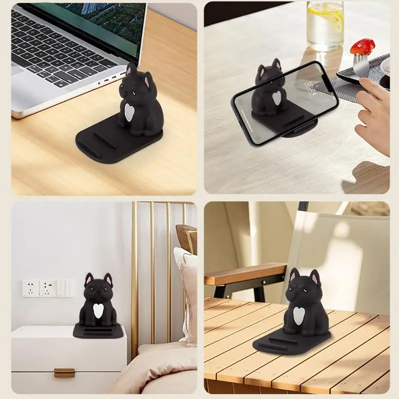 Держатель для телефона с французским бульдогом, подставка для телефона, милый бульдог, подставка для мобильного телефона с животными для стола, украшение для рабочего стола, смартфон