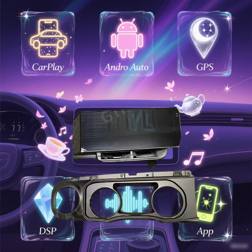 FFY راديو السيارة ستيريو لسيارة جيب رانجلر JL 2018-2021 أندرويد 14 نظام ملاحة تلقائي لتحديد المواقع الوسائط المتعددة فيديو ستيريو رئيس وحدة بلوتوث