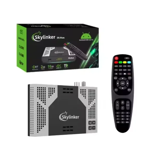 [أصلي] أحدث صندوق تلفزيون هجين Skylinker Z8 Plus Android OTT+DVB-S2-T2&ETV Pro 5G BT جهاز تحكم عن بعد FTA جهاز استقبال الأقمار الصناعية الأرضية
