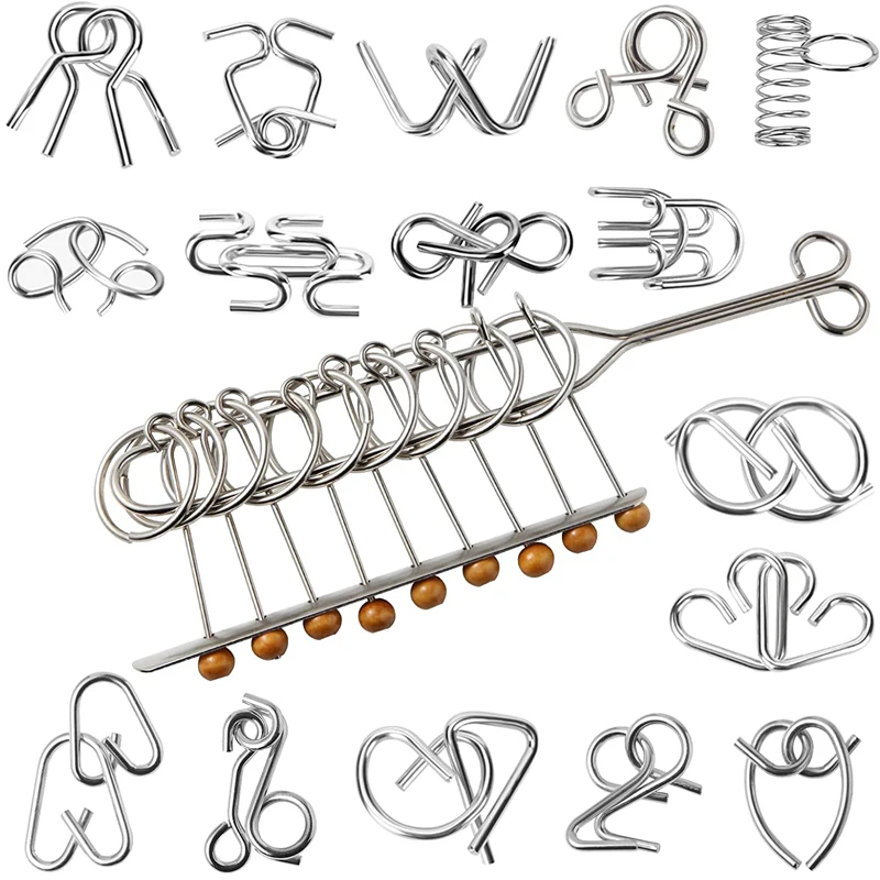 Puzzle di disentanglement in metallo per adulti e bambini Regali unici Educación Montessori IQ Test Giochi di rompicapo