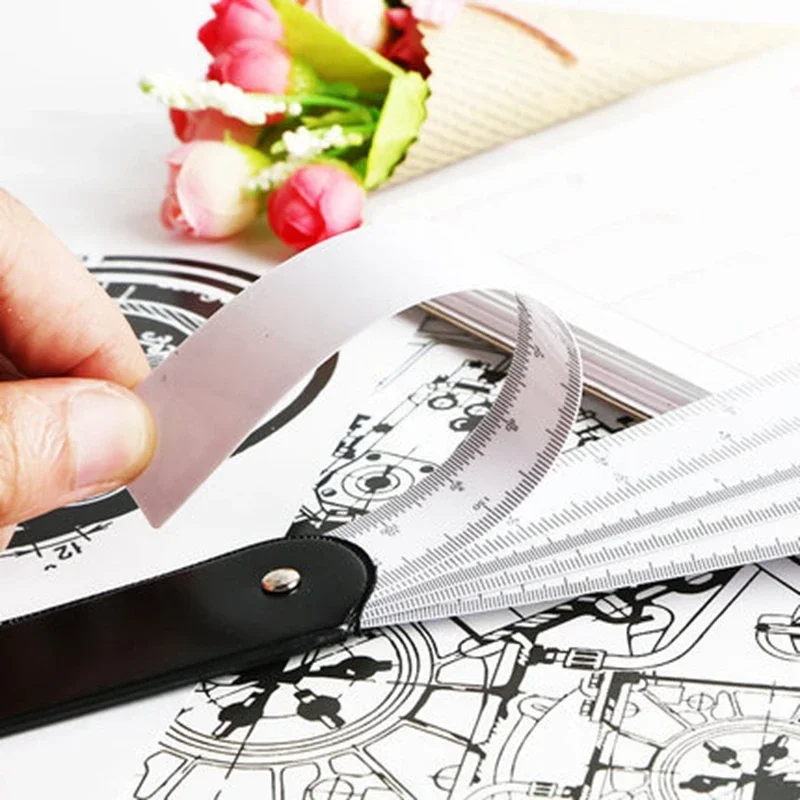 مسطرة مقياس معماري على شكل مروحة على شكل فراشة مساطر قابلة للطي مع 5 شفرات لتصميم الرسومات المعماري مقياس قياس متعدد النسبة