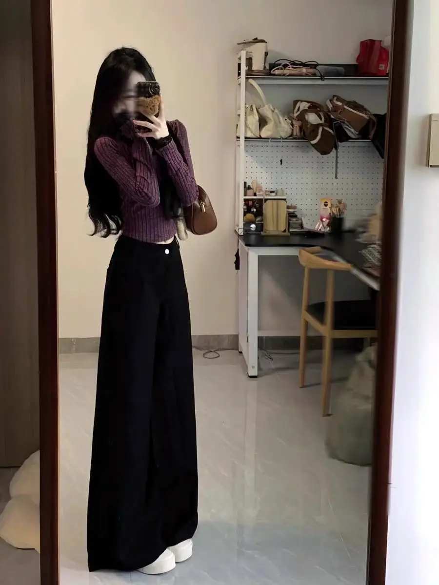 New Women's Autumn and Spring Casual Fitted Slim Regular-Shoulder Lace Spliced Long-Sleeve T-Shirt