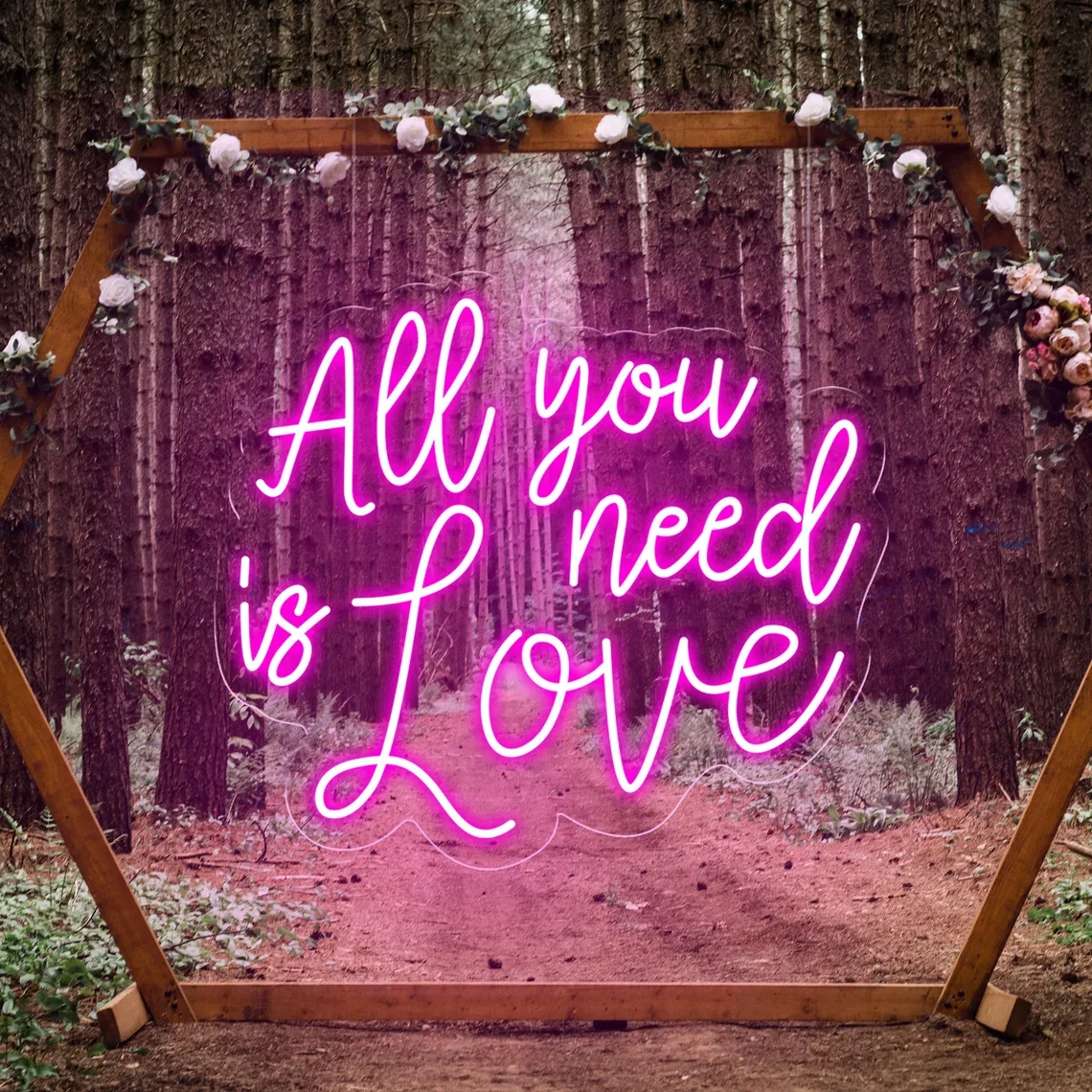 All You Need Is Love Noen Sign Bedroom Home Wall Decor Valentine's Day Personalized Gift Wedding Decoration Backdrop