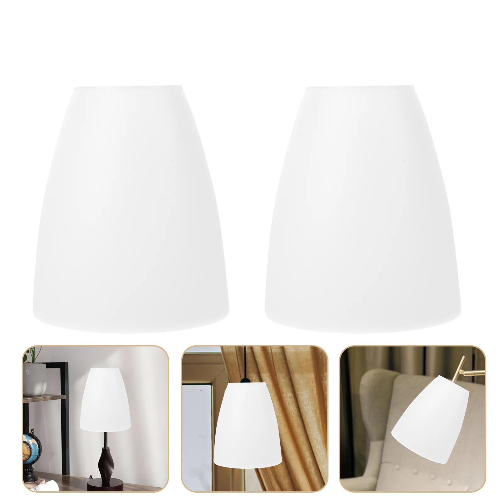 

4 Pcs Flat Plastic Lampshade Desk Lampshades outside for Wall Small Ceiling Lights Cover Table