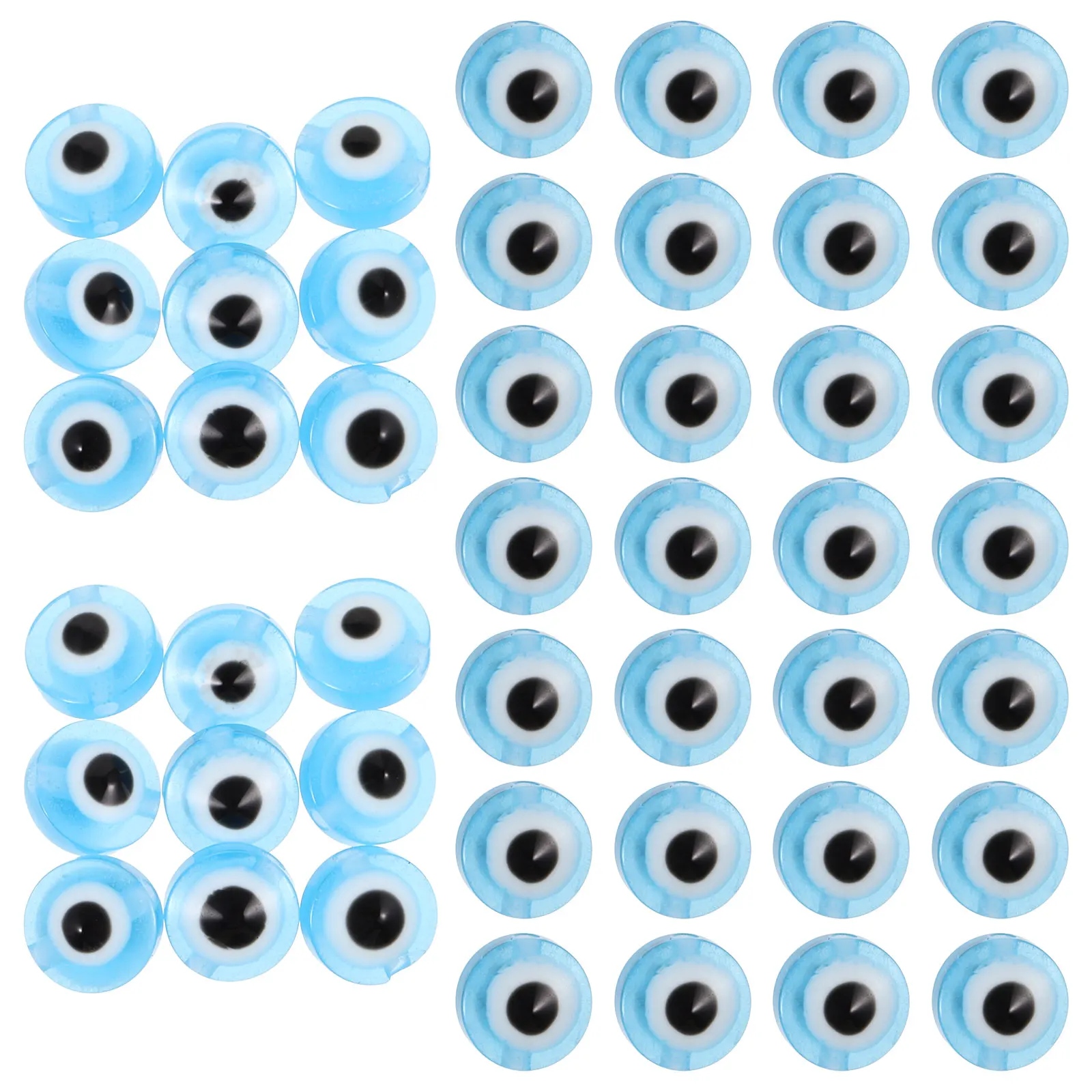 

100 Pcs Crystal Plastic Eye Beads Resin Pendant DIY Charm Necklace Bracelet Earrings Making Kit Stylish Design Jewelry