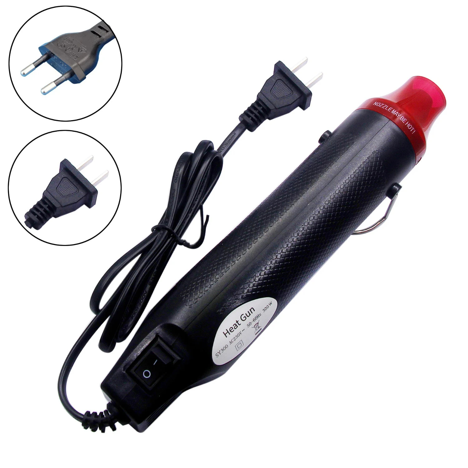 Powerful and Efficient 300W Thermoresistant Hot Air Heat Gun with Precise Temperature Control - Ideal for Tube Shrinking and Hea