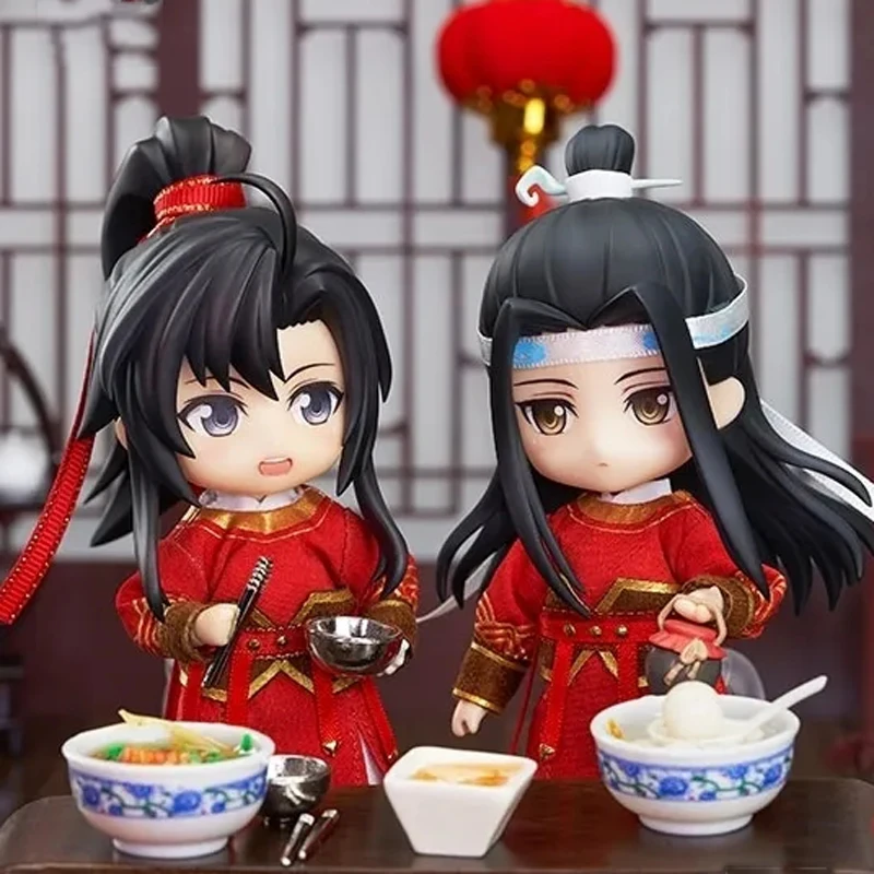 Original Mo Dao Zu Shi Figure Wei Wuxian Lan Wangji Model Dolls Anime Figurines Qishan Night-Hunt Ver Pvc Action Figure Toy Gift