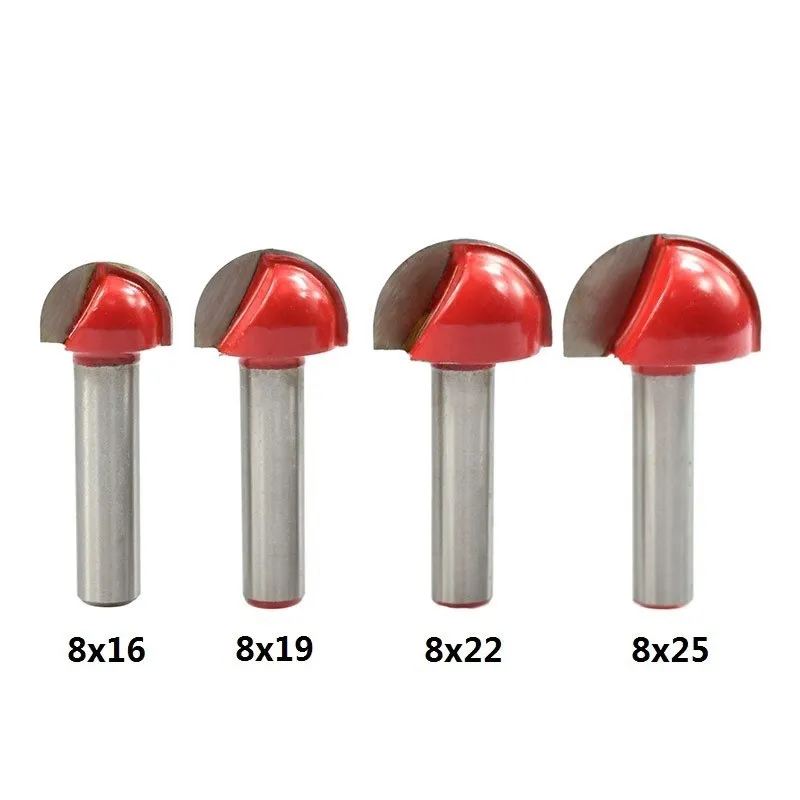 XCAN 1pc 8mm Schaft Ecke Rouding Router Bit 16/19/22/25mm Runde Router bit Holz Trimmen Cutter Radius Holz Fräsen Cutter – Detail 4