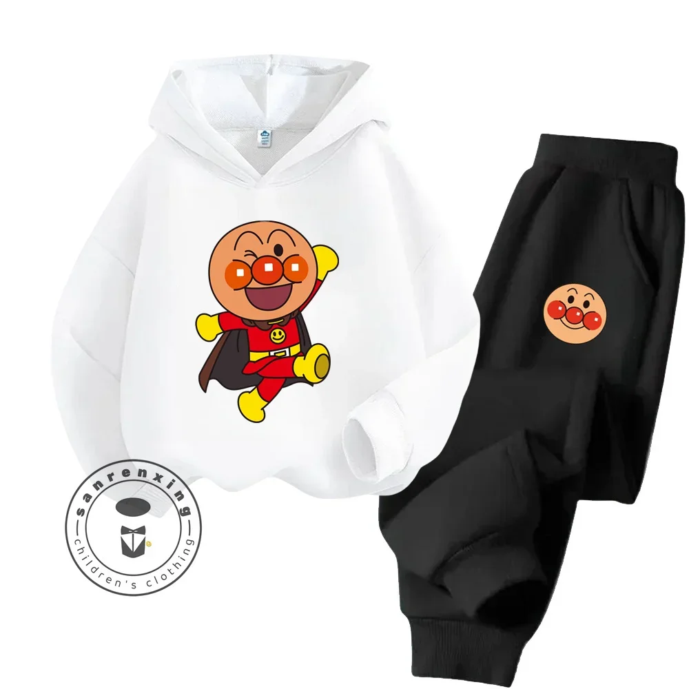 Popular Simple Anpanman Cartoon New Releases for Boys Girls Casual Wear Fun Graphics Everyday Style Fall Winter Hoodie Tracksuit