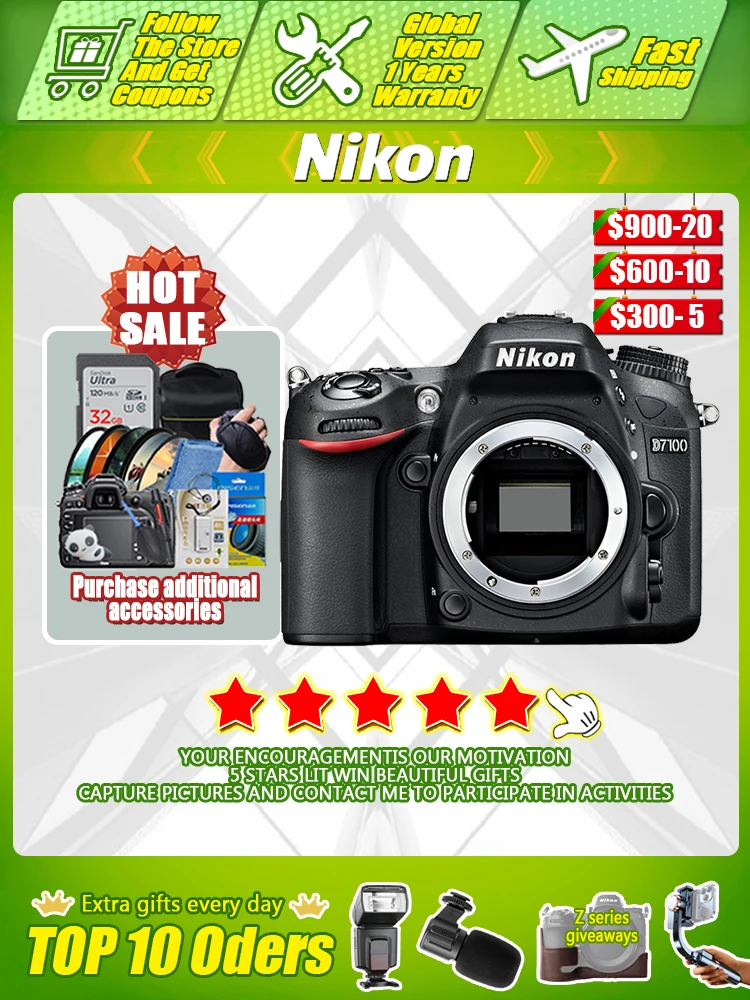 Nikon D7100 24.1 MP DX-Format CMOS Digital SLR Camera