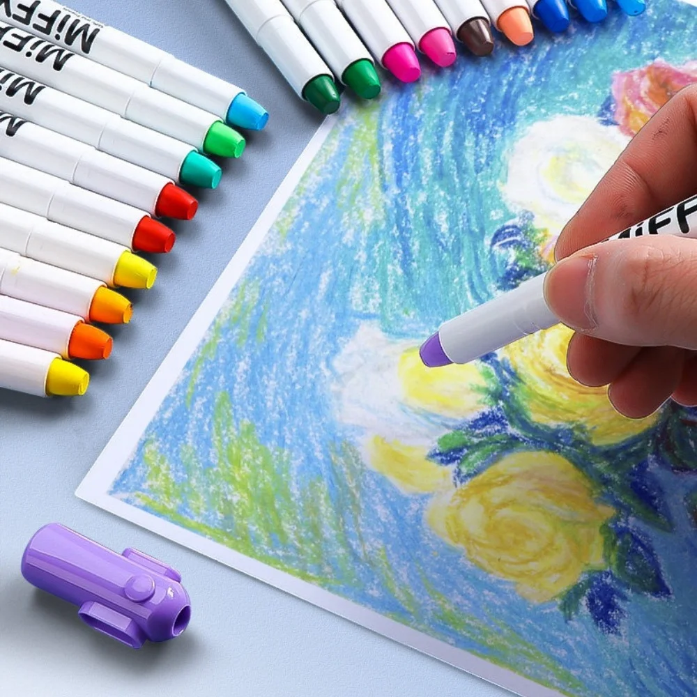 M&G Crayons Stick Set 12/24/36/48 Colors Professional Painting Graffiti Art Rotary Crayon Writing Smoothly Washable Colors Stick