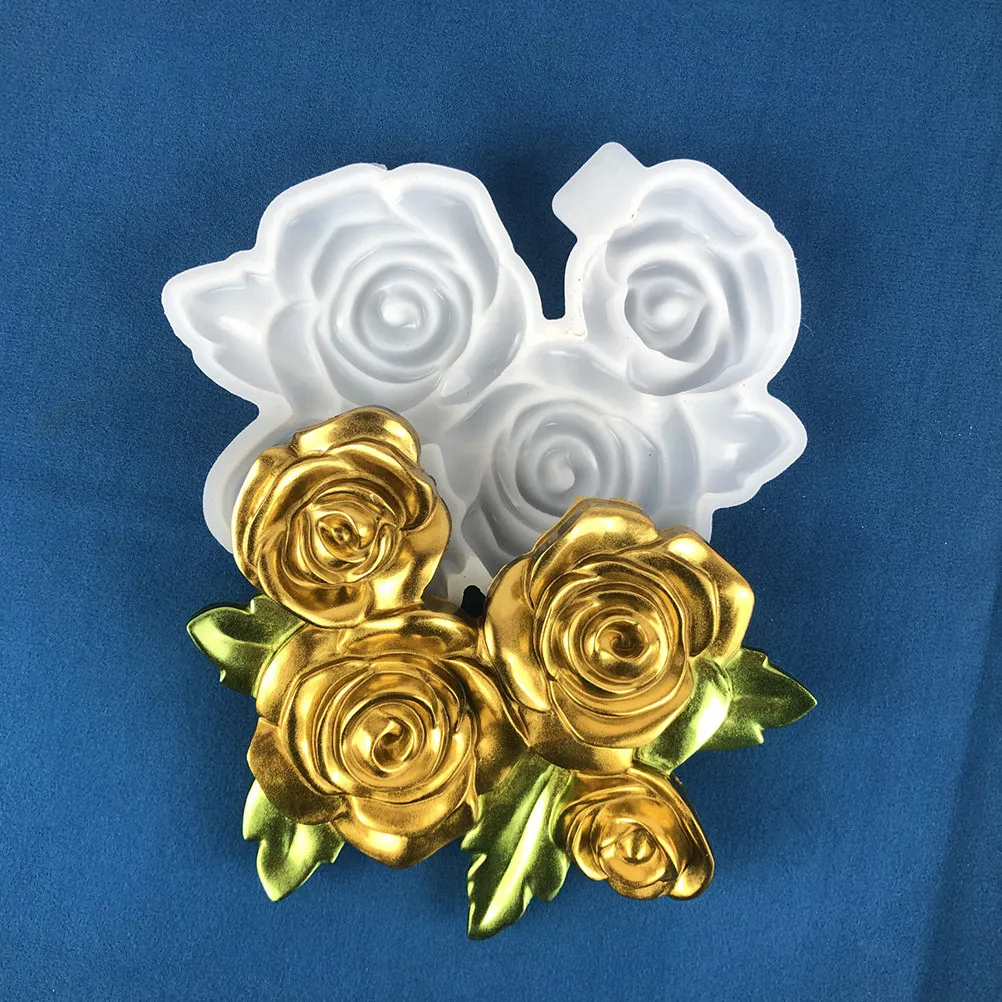 

Силиконовая форма для эпоксидной смолы «Роза»: гибкие лепестки, многоразовая, антипригарная, легко моется, для декора и поделок своими руками, для отливки цветочных украшений