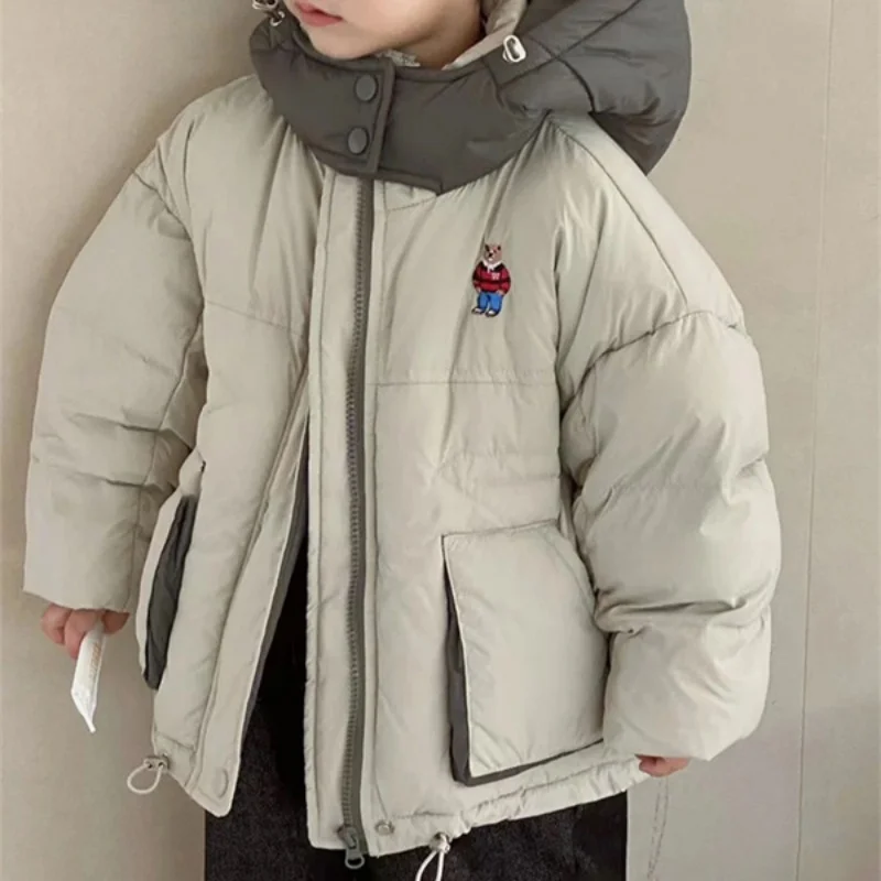 Boys Coat Cotton Jacket Windbreak Outerwear 2024 Stylish Winter Autumn Thicken Warm Cotton Christmas Gift Children's Clothing