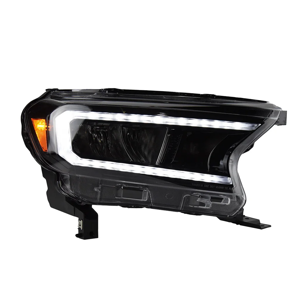 Headlights For Ford Ranger LED Headlight 2015-2020 Everest Dynamic Signal Head Lamp Endeavor Projector Lens Drl Auto Accessories