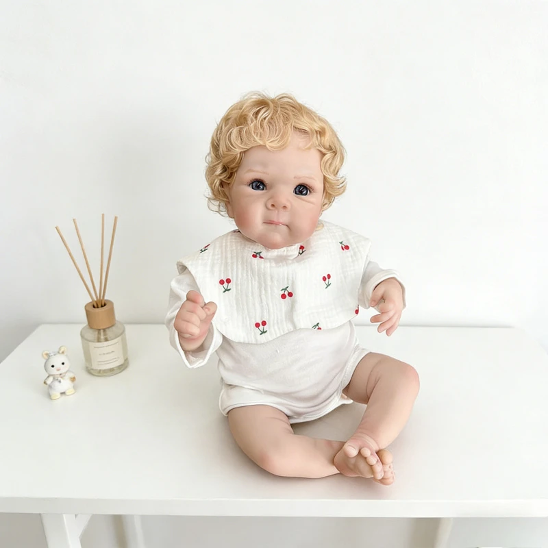 45cm Kinderspielzeug Geschenke Reborn Mädchenpuppe Bettie Weicher Baumwollkörper mit Blauen Augen