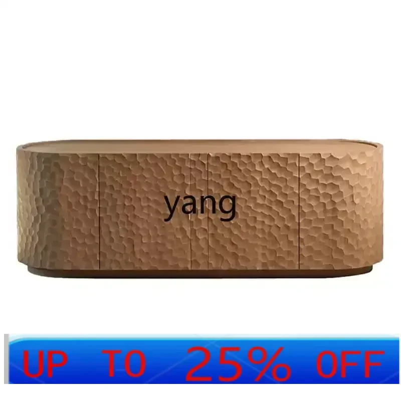 

LH solid wood three-dimensional engraved TV cabinet household log wind storage side cabinet