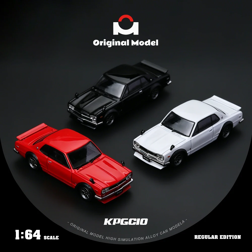 *Pre-sale*OM 1:64 KPGC10 Red White Black Paint Simulation Alloy Diecast Model Car Mini Metal Vehicle Collection Gift