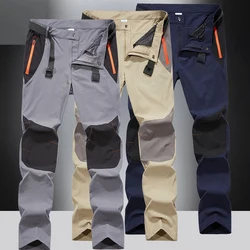 2025 New Summer Men Pants Hiking Camping Climbing Fishing Outdoor Trekking Tech Quick Dry Waterproof Trousers Mountain Travel