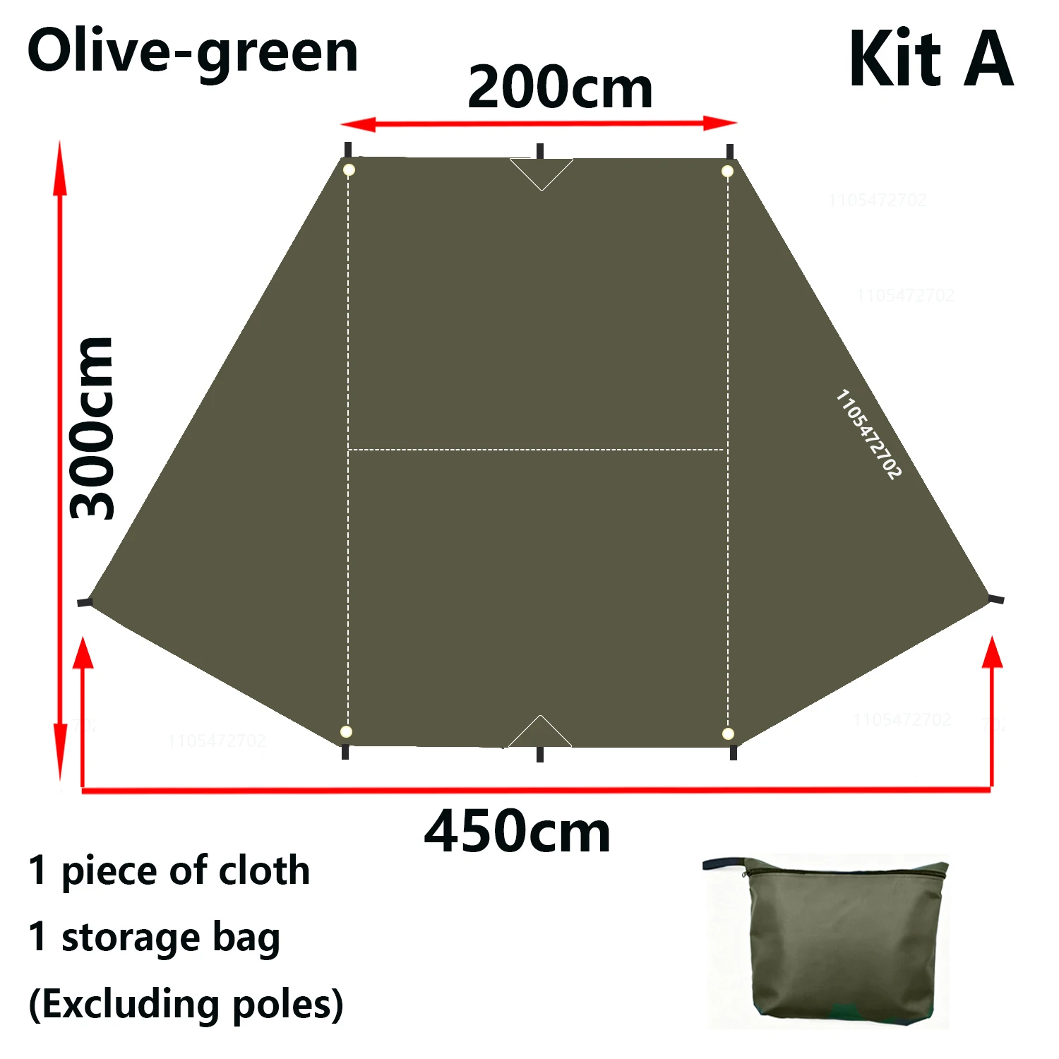 Sonnenschutz-Zelt für Auto-Seitenwand in Fledermausform, Silberbeschichtetes Wasserdichtes Tuch, Wasserdicht, für Outdoor-Camping, SUV-Box-Typ Auto-Heckabdeckung – Detail 12