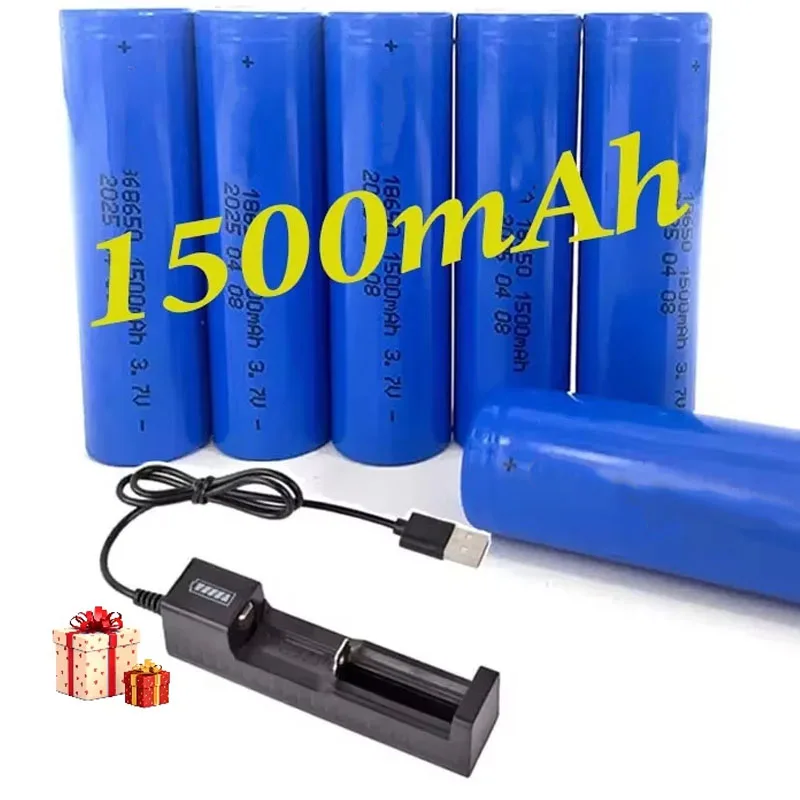 18650 Rechargeable Lithium-ion Battery 3.7V 1500mAh for Fan Mobile Power Backup Power Battery Pack DIY