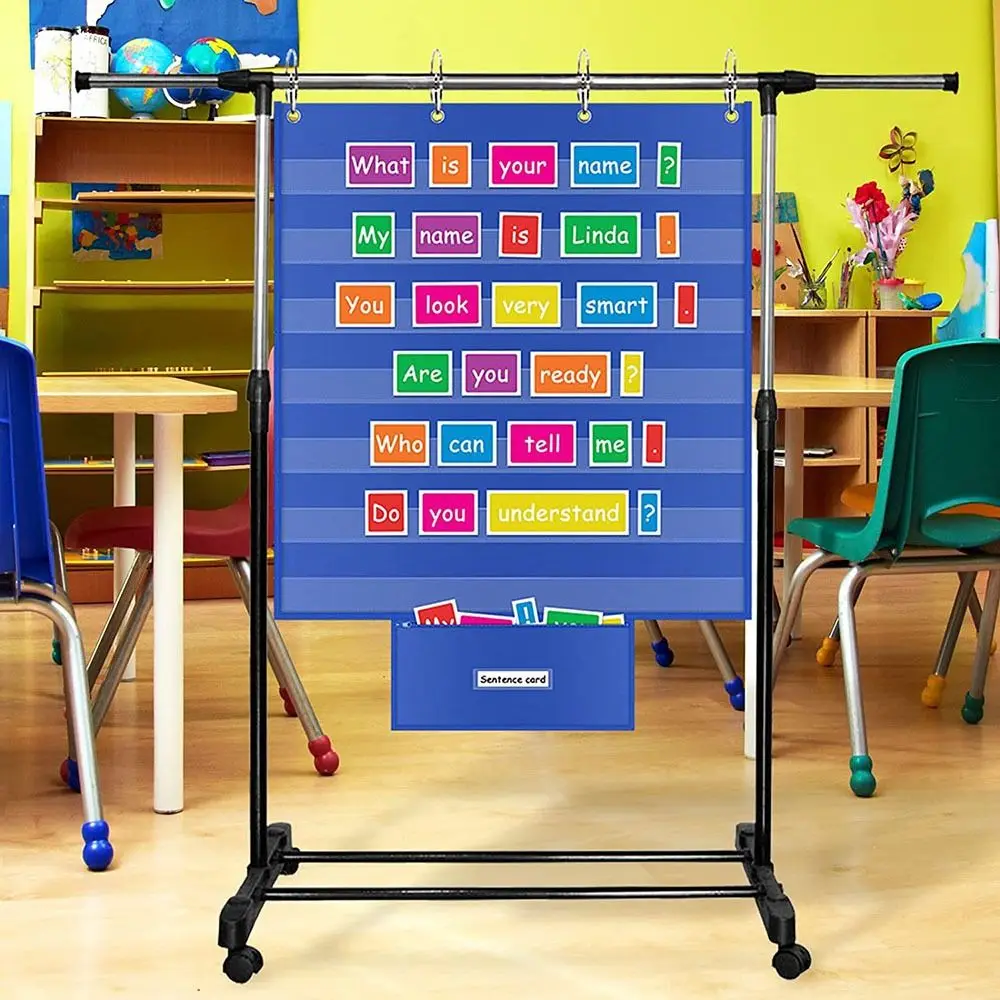 Durable Standards Pocket Chart Accessories Educational Large Teaching Card Pocket Daily Schedule Pocket
