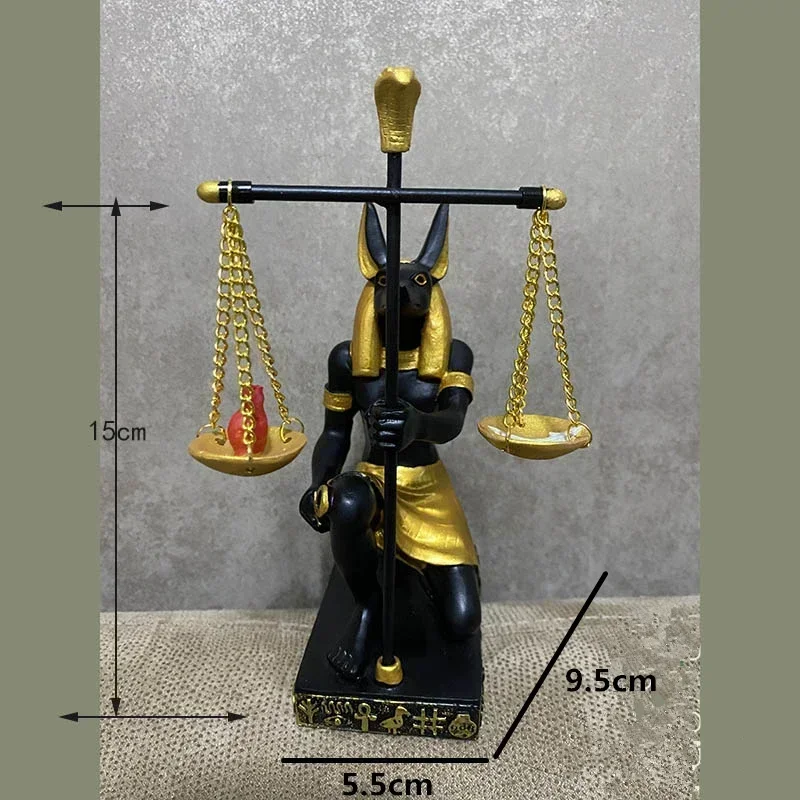 

Anubis Scales of Justice ​Egyptian Statuette,Collectible Figurine Statue Figure Sculpture Egypt Home Desktop Decoration Dog God