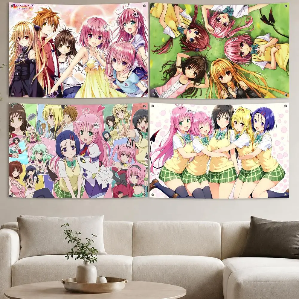 TO LOVE RU D-DARKNESS Flags Aesthetic Wall Tapestry Printed Wall Hanging Living Room Party Outdoor Decor