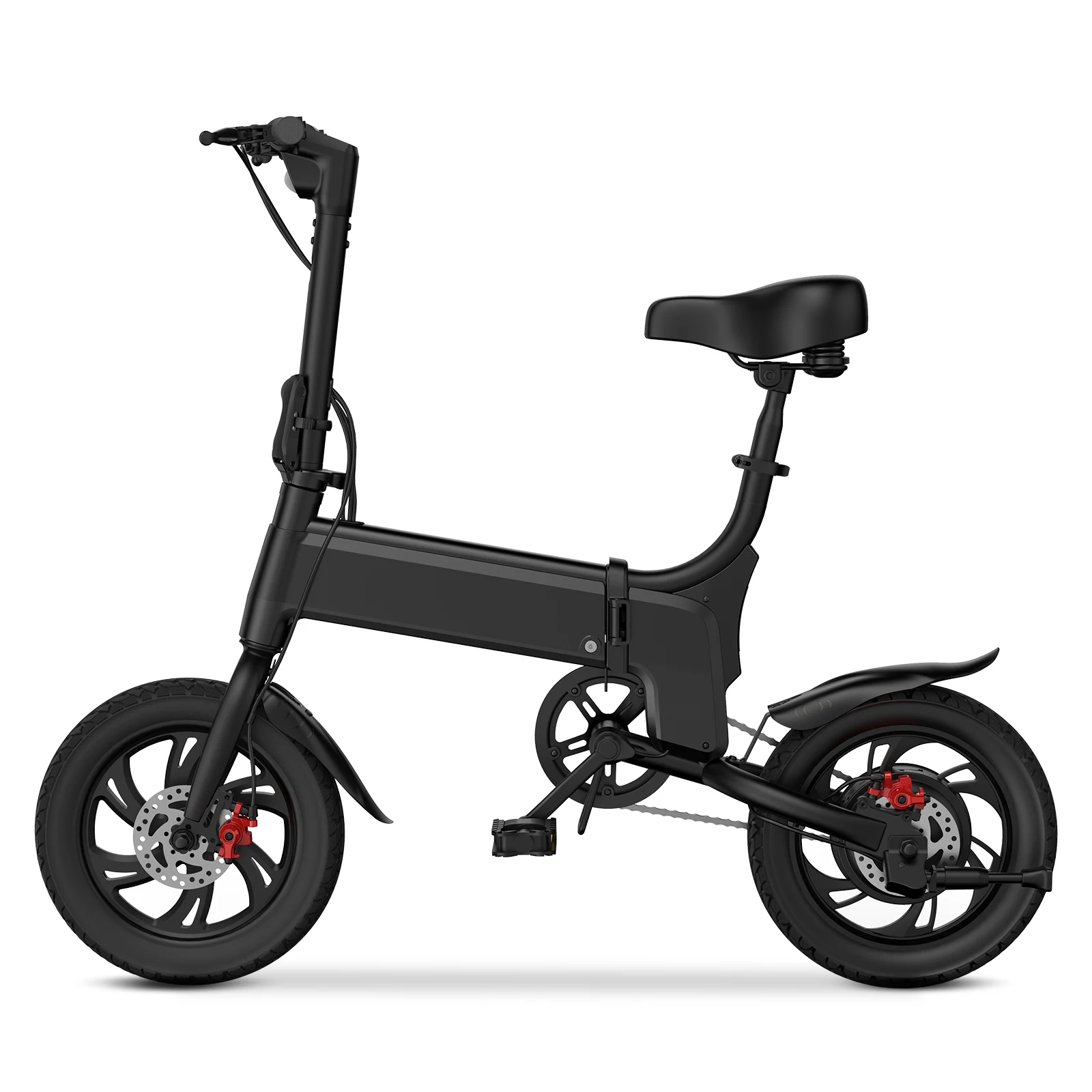 C14 14" Portable Foldable Electric Bike: Lightweight City Commuter Ebike for Work
