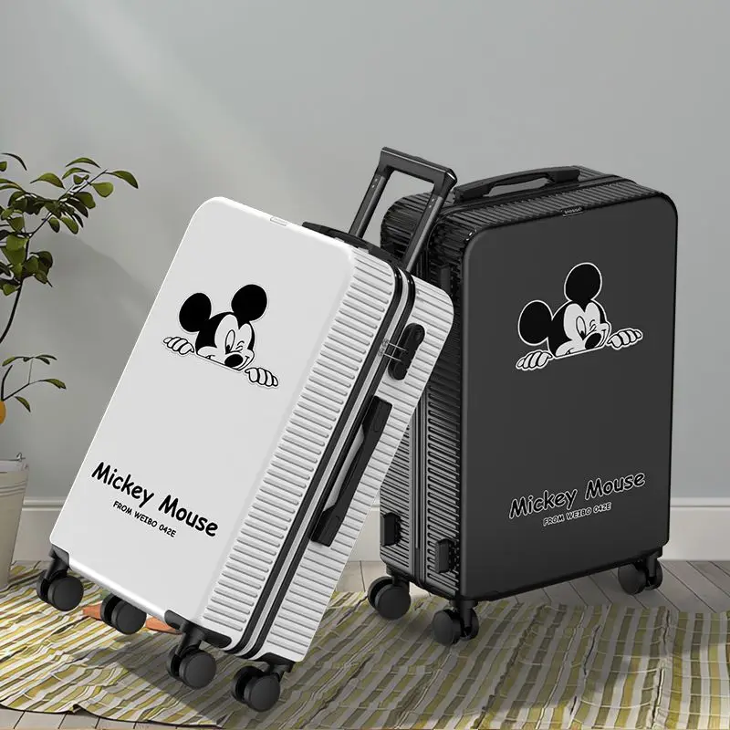 Disney Mickey Trolley Bagageset Cartoon Koffer met Wielen Lichtgewicht Rolling Bagage Case Wachtwoord Reiskoffers