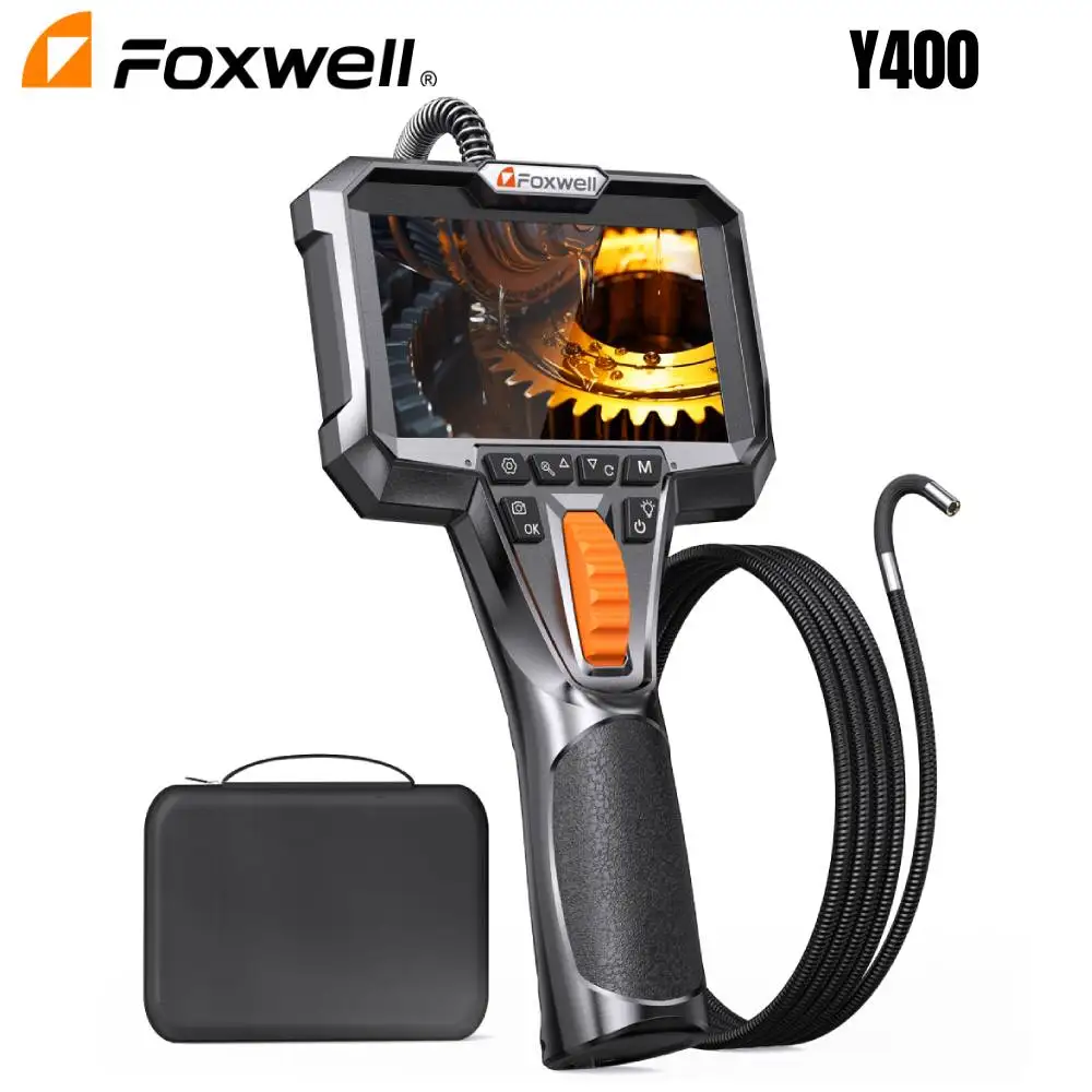 

FOXWELL Y400 2-Way 4.3 inch 360 °Rotating Dual-lens Endoscope, 6.2MM IPS Endoscope Automotive Mechanical Industrial Endoscope