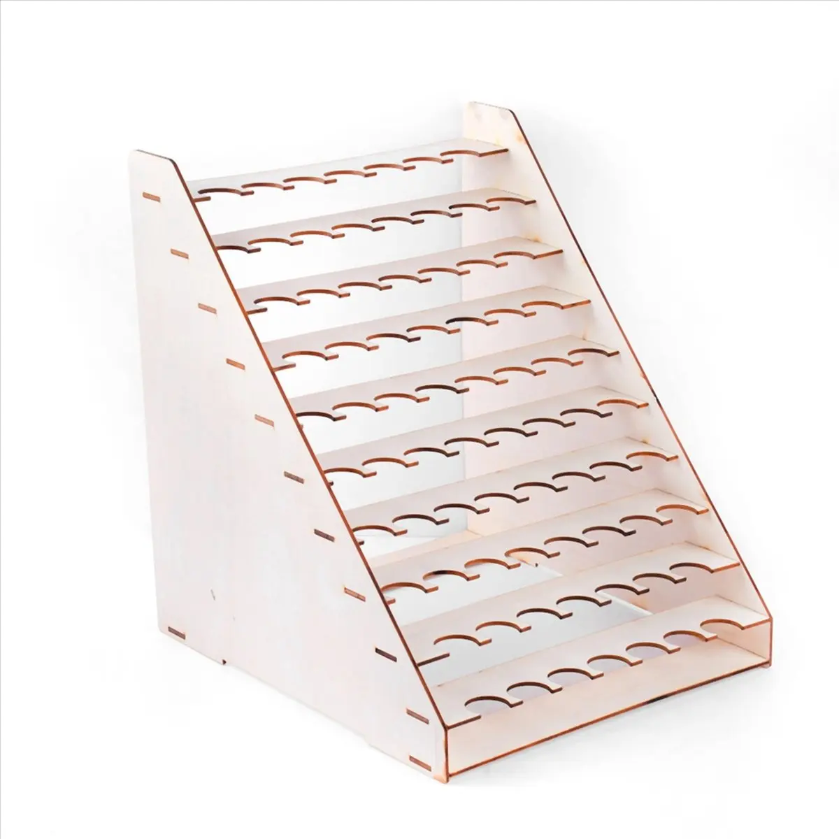 [CLOS] Wooden Organizer Tattoo Paint Bottles Display Rack Brushes Holder Stand Epoxy Microblading Storage Model Tool #1