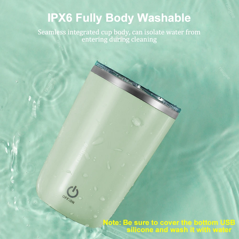 믹싱 컵 전기 자동 교반 머그컵 IP67 방수 BPA 프리 커피 차 교반 컵 회전식 우유 커피 자동 교반