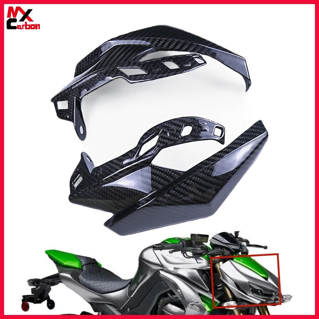 For Kawasaki Z1000 2014 2019 2020 2021 2022 2023 Full Carbon Fiber Front Side Fairing Motorcycle Headlight Cover Accessories