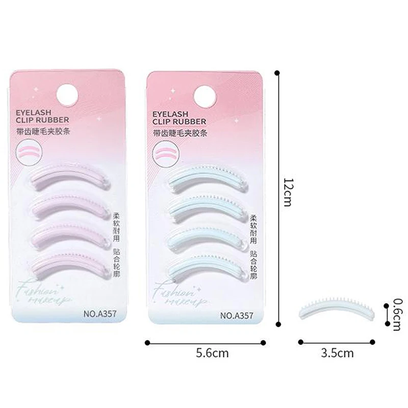 4Pcs Women's Fashion Refill Eyelash Curler Rubber Elastic Replacement Pad Gel Clip Pads Eye Makeup Tools