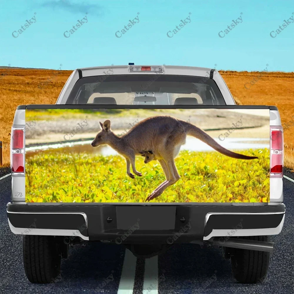 Animal Kangaroo Car Tail Trunk Protect Vinly Wrap Sticker Decal Auto Accessories Hood Decor Engine Cover for SUV Off-road Pickup