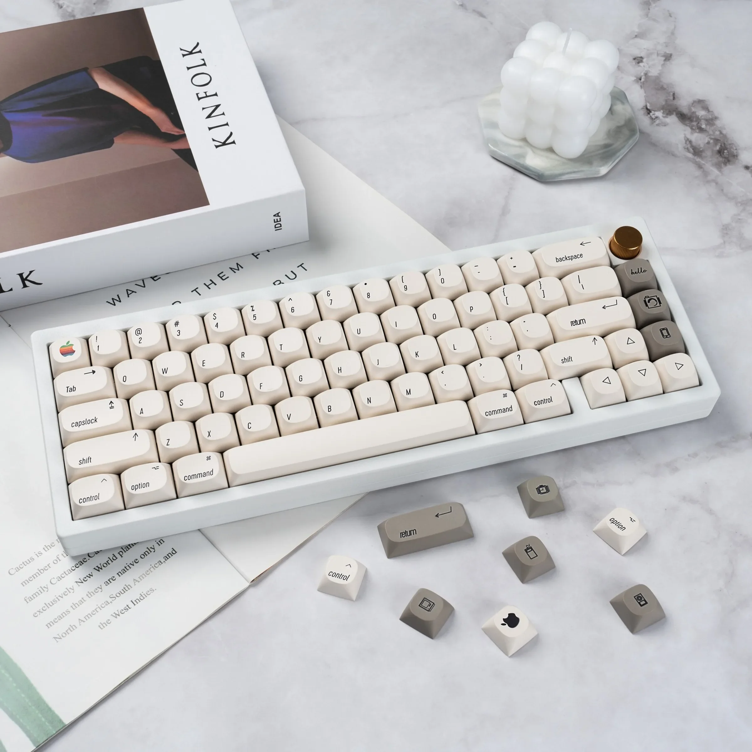 Mac minimalista estilo tema Keycap Set, presente teclado mecânico, PBT, personalizado, tintura-sublimação, MA perfil