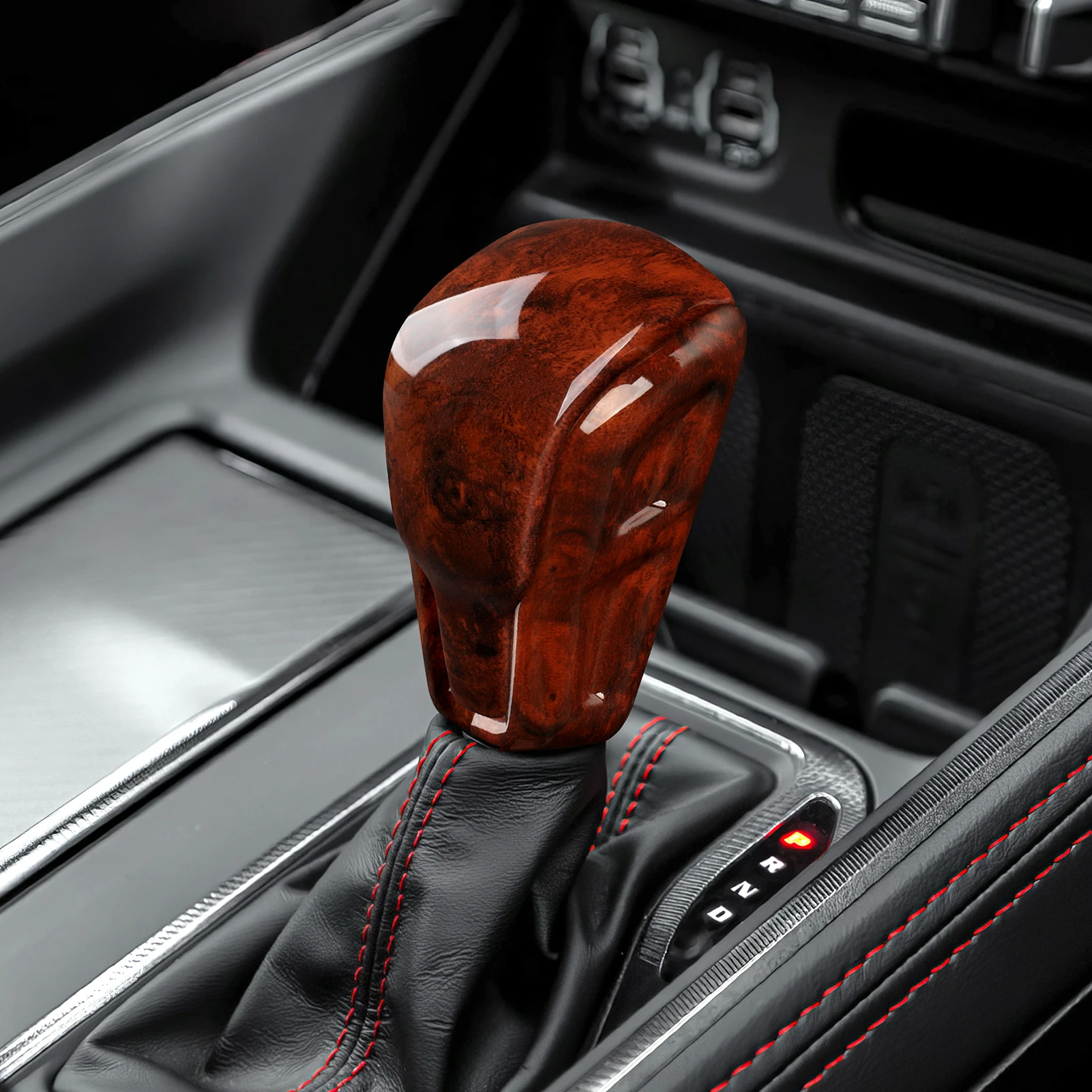 Wood Grain Interior Sticker ABS Trim Accessories.For Dodge RAM 1500 TRX 2019-2026 Car Center Console Gear Shift Panel Cover. - view 3