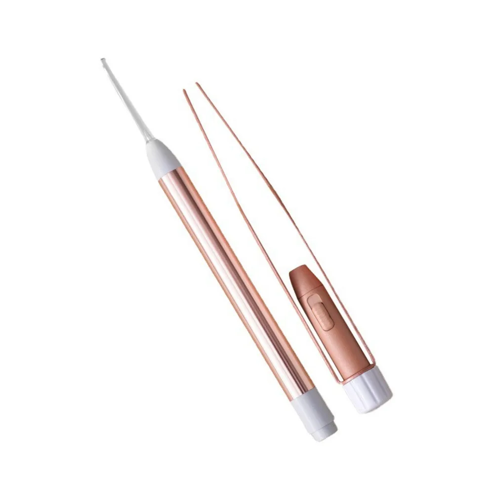 LED Lighted Ear Pick Set for Kids Visual Ear Wax Cleaner Tool with Soft Tips Non Rechargeable Ear Spoon Tweezers Kit