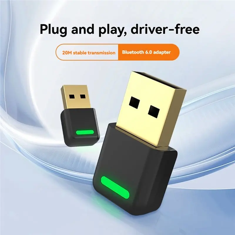 Ingenious-Wireless Bluetooth 6.0 Adapter USB Computer Wireless Receiver Audio Adapter Driver-Free 20M Stable Transmission