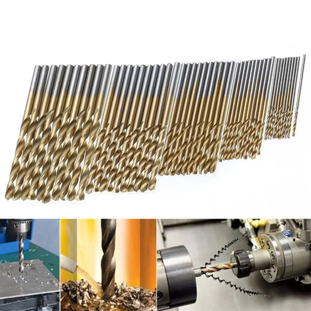 50Pcs Titanium Coated Drill Bits HSS High Speed Steel Drill Bits Set Tool High Quality Power Tools 1/1.5/2/2.5/3mm image 3