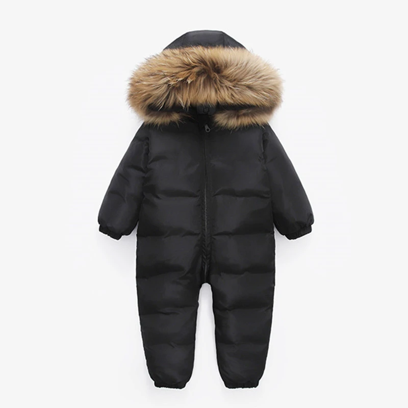 Russian New Jumpsuit Kids Winter Wear Baby Boy Snowsuit Parka Nature Fur 90% Duck Down Jacket For Girl Clothes Coat Overalls