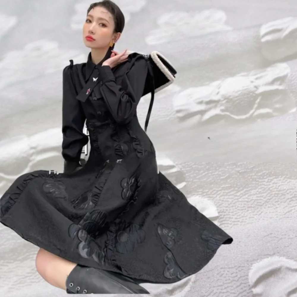 

Жаккардовая ткань окрашенная в пряже из органзы, весенне-летняя тонкая секция, платье с большим цветочным тиснением, одежда, брендовая модная дизайнерская ткань