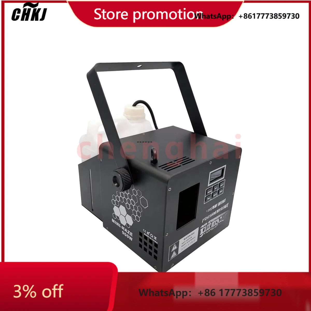 

CHKJ-2025NEWNon-stop Continuous Smoke 900W Mini Haze Machine Detachable Cleaning Washable Heater Repeat Usage Small Mist Making