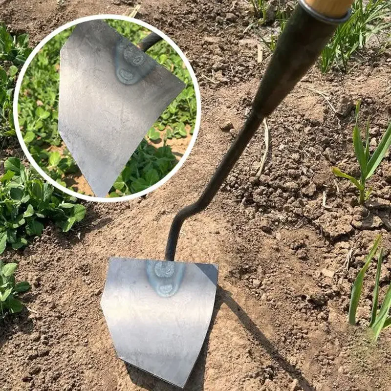 

Ручная полая мотыга из утолщенной марганцевой стали, сельскохозяйственная мотыга для прополки, посадка овощей, садоводство, рыхление почвы, инструменты для прополки